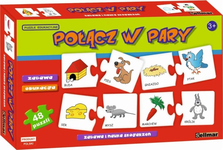 Puzzle edukacyjne Połącz w pary, Sellmar
