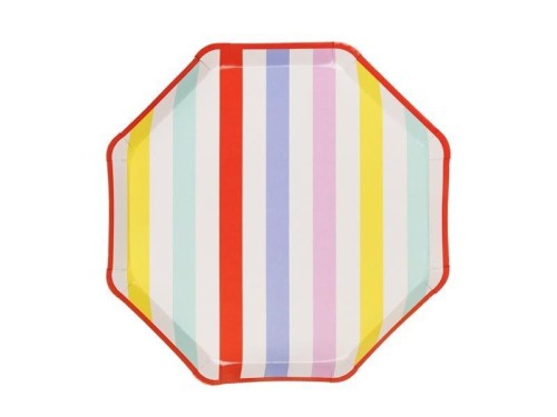 Talerzyki Paski 24.5x24.5cm 6szt