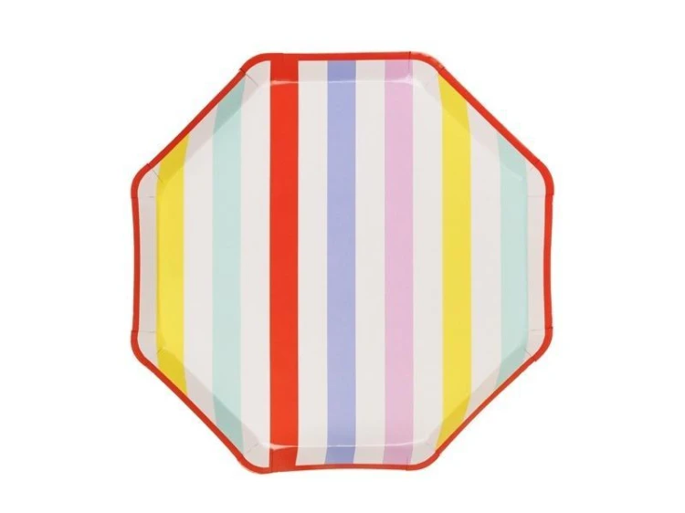 Talerzyki Paski 24.5x24.5cm 6szt