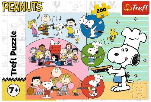 Puzzle 200 Snoopy i przyjaciele TREFL, Trefl