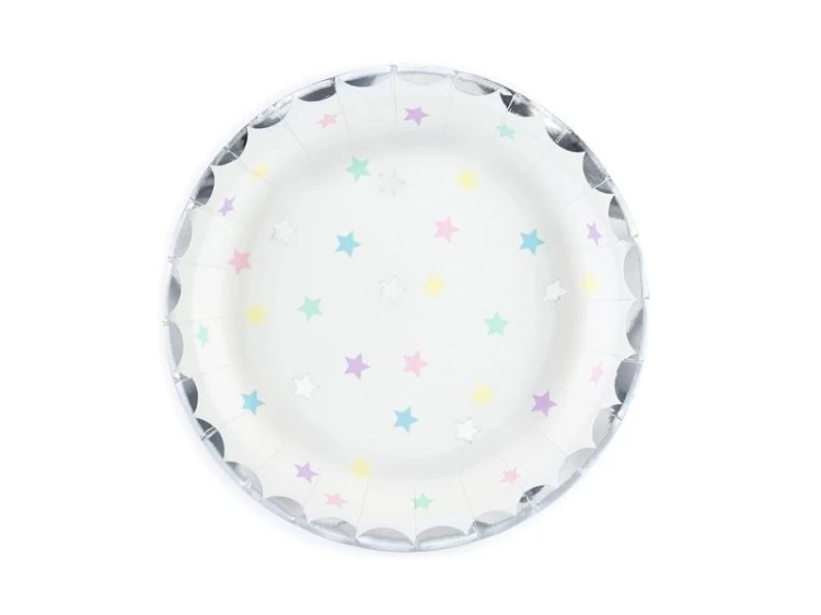 Talerzyki Jednorożec Gwiazdki 18cm 6szt