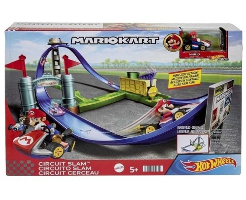 Hot Wheels Mario Kart Circuit Slam Track, Mattel