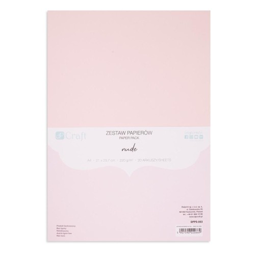 Zestaw papierów A4 20 arkuszy Nude 220g, Dalprint