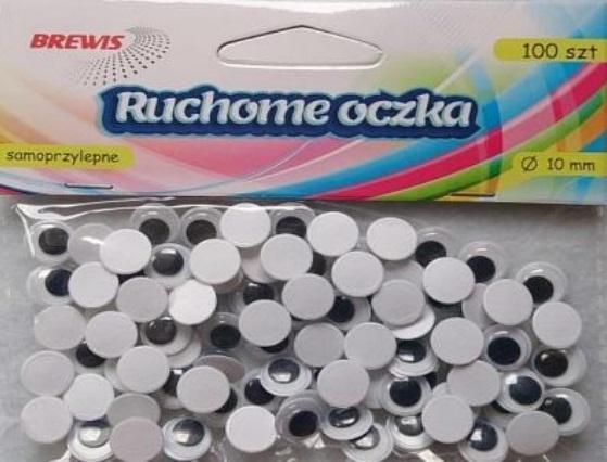 Ruchome oczka 10mm 100szt, Brewis