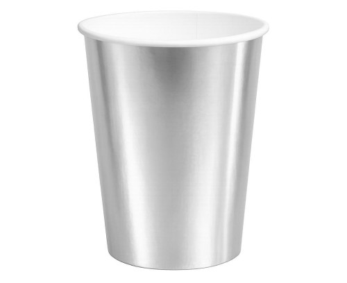 Kubeczki papierowe srebrne 250ml 6szt