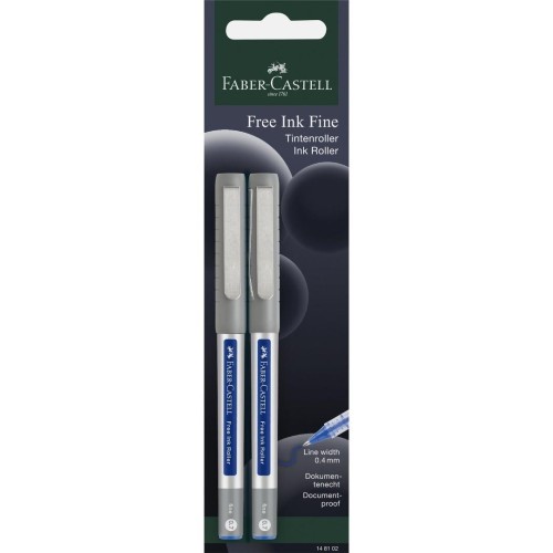 Cienkopis kulkowy niebieski 2szt FABER CASTELL
