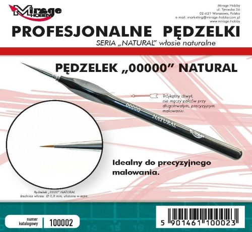 Pędzelek natural 00000, Mirage Hobby