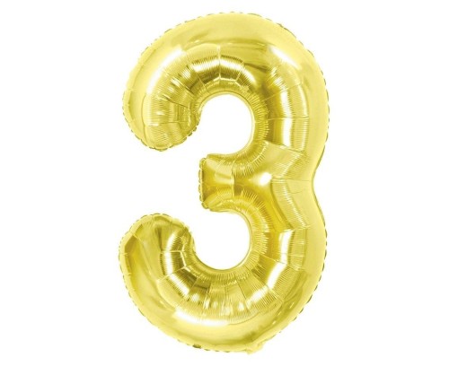 Balon foliowy B&C 3 Light gold 85cm