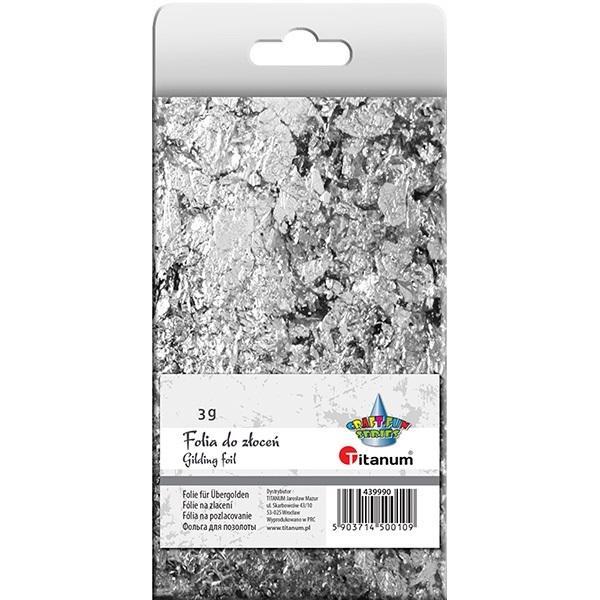 Folia do złoceń srebrna w płatkach 3g, Titanum