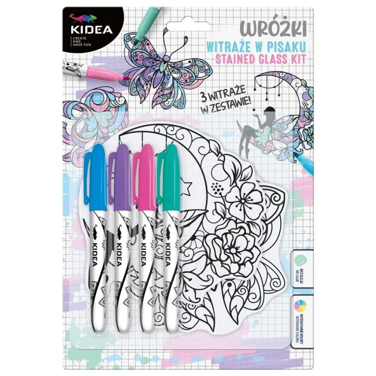 Witraże w pisaku wróżki KIDEA, DERFORM