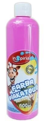 Farba plakatowa różowa 500ml, InSpiria