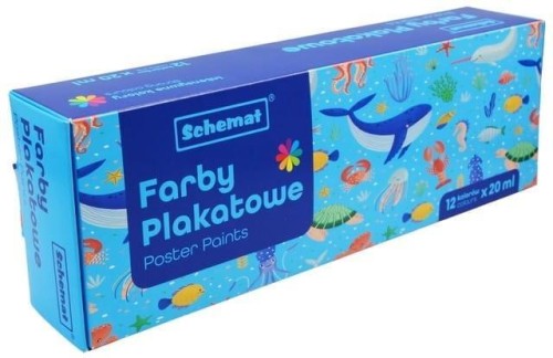 Farby plakatowe 20ml 12 kolorów, Schemat