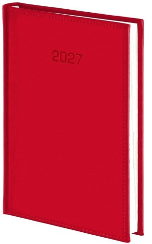 Kalendarz 2027 B5 dzienny Vivella czerwony
