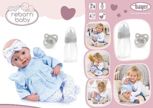 Lalka Reborn Baby Doll 38cm, Bayer Design