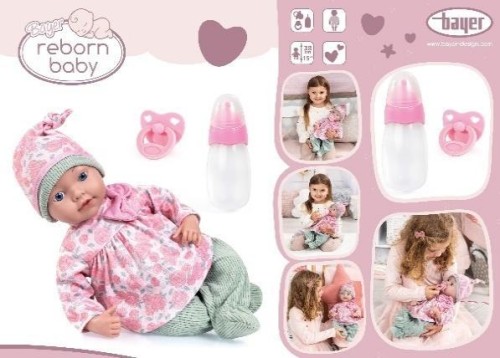 Lalka Reborn Baby Doll 38cm, Bayer Design