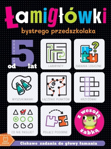Łamigłówki bystrego przedszkolaka z wesołą żabką