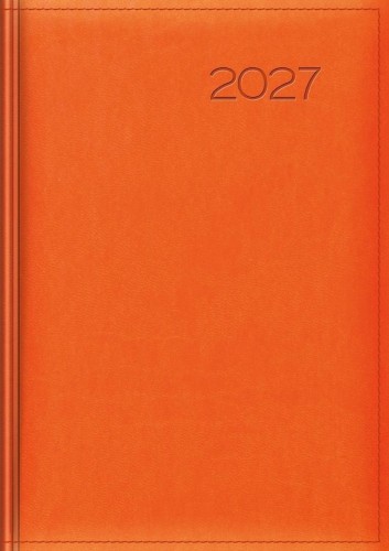 Kalendarz 2027 tygodniowy pomarańczowy