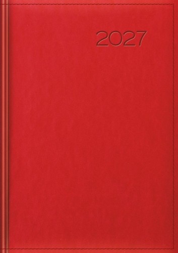 Kalendarz 2027 tygodniowy czerwony