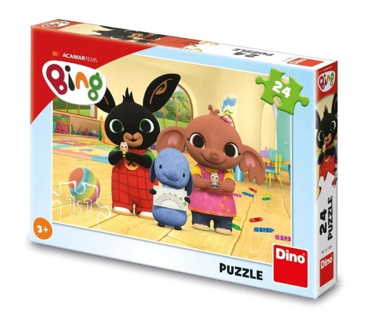 Puzzle Królik Bing maluje 24el, Dino Toys