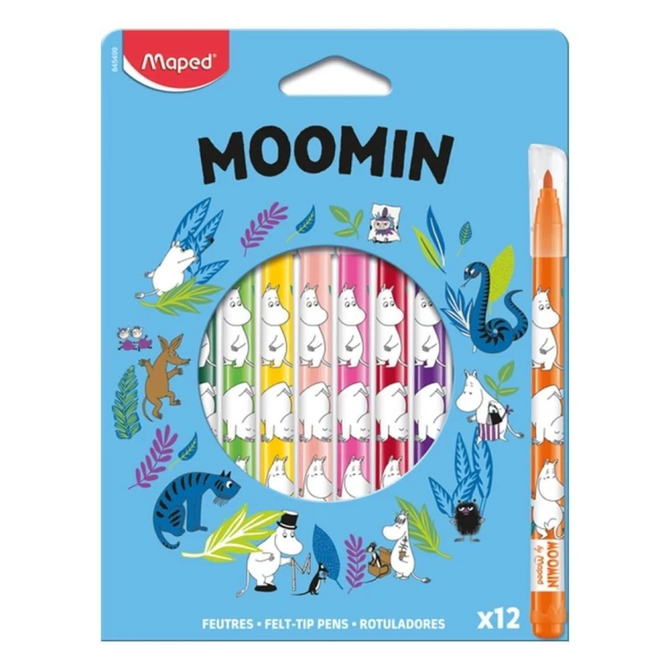 Flamastry Muminki 12szt MAPED, Maped