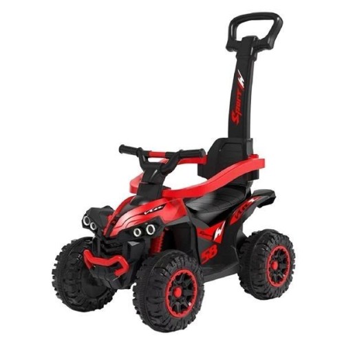 Jeździk Mega dziecięcy z rączką czerwony, Baby Mix