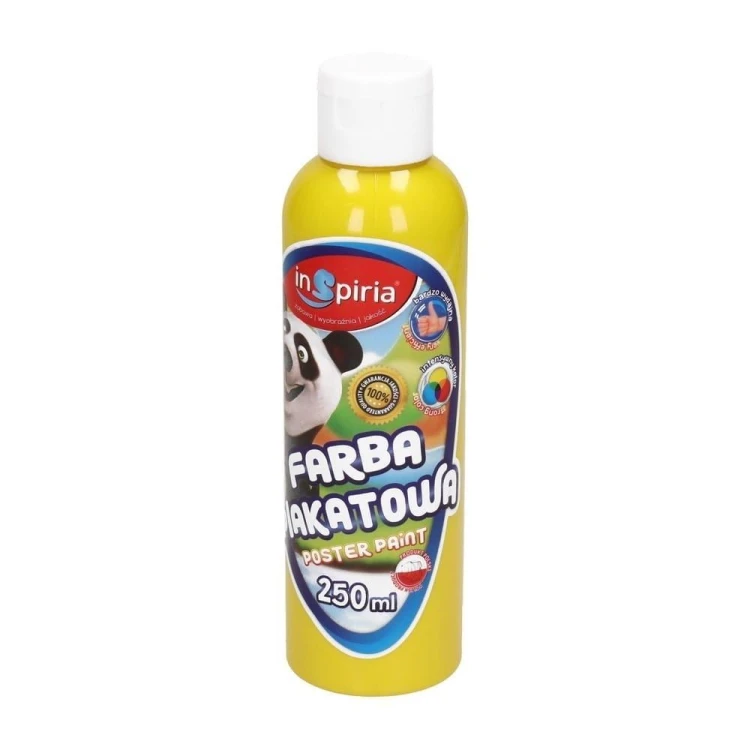 Farba plakatowa żółta 250ml, InSpiria