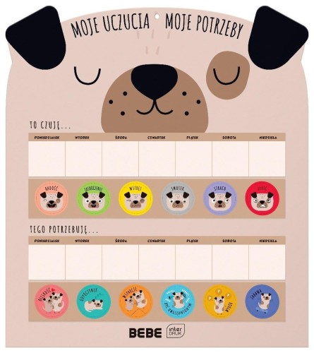 Tablica emocji Bebe Friends Pies, INTERDRUK
