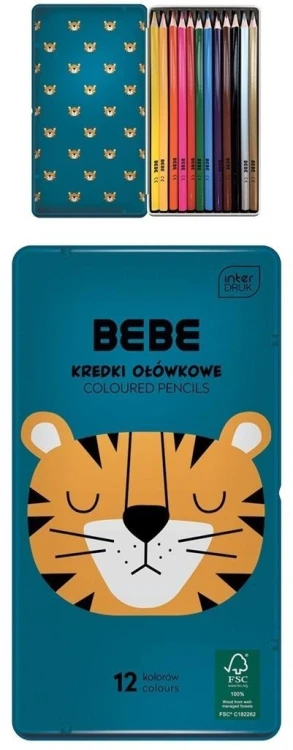 Kredki ołówkowe 12 kolorów BB Boys, INTERDRUK