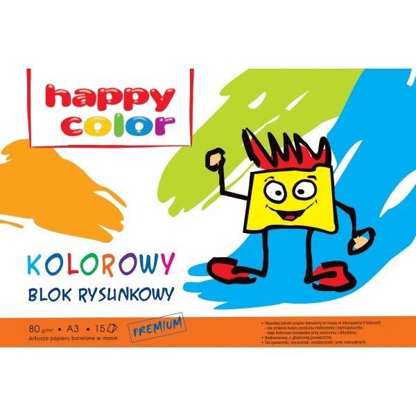 Blok rysunkowy kolor A3/15K HAPPY COLOR, GDD