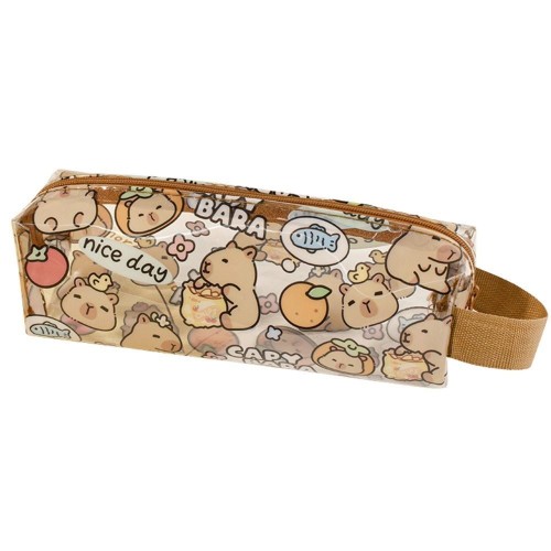 Piórnik przybornik przeźroczysty kapibara 19cm