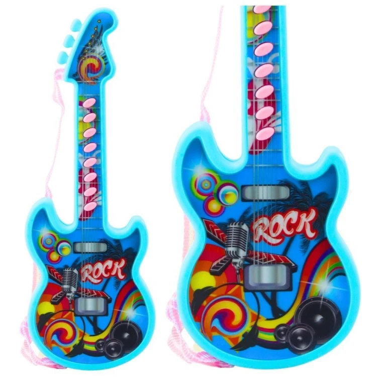 Gitara elektryczna niebieska 29cm, Leantoys