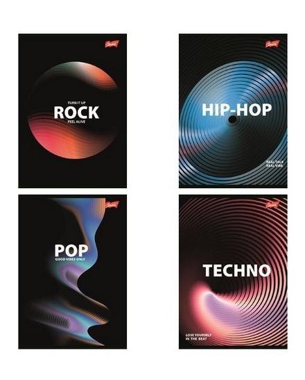 Zeszyt A5/60k kratka Sound Waves (10szt), UNIPAP