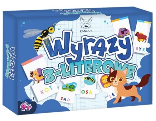 Wyrazy 3-literowe. Puzzle, Kangur