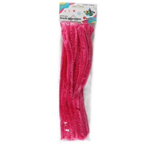 Druciki dekoracyjne 1,5x30cm 12szt magenta