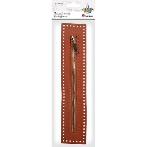 Zamek błyskawiczny do torebki 27x5,5cm brązowy