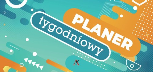 Planer 2027 biurkowy poziomy leżący geometryczny