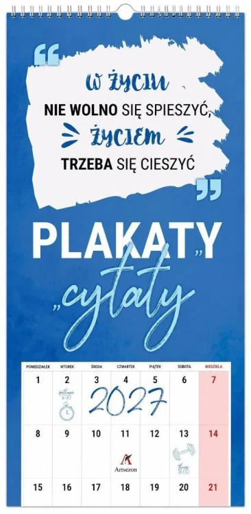 Kalendarz 2027 notatnikowy Plakaty-cytaty