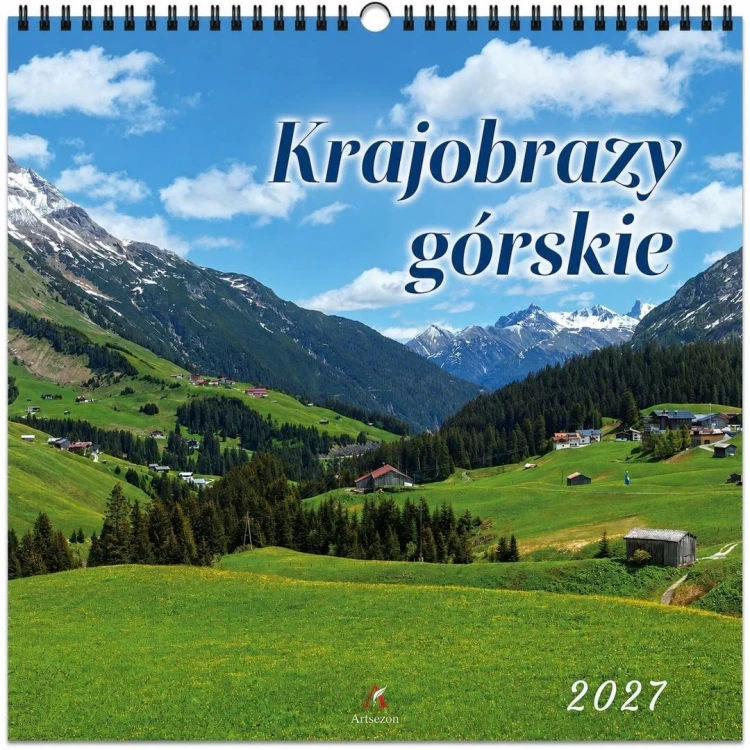 Kalendarz 2027 wieloplanszowy 33x33cm Krajobrazy..