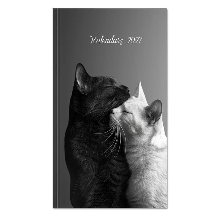 Kalendarz 2027 Koty B&W