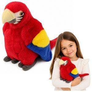 Maskotka Papuga Ara czerwona 24cm, Leantoys