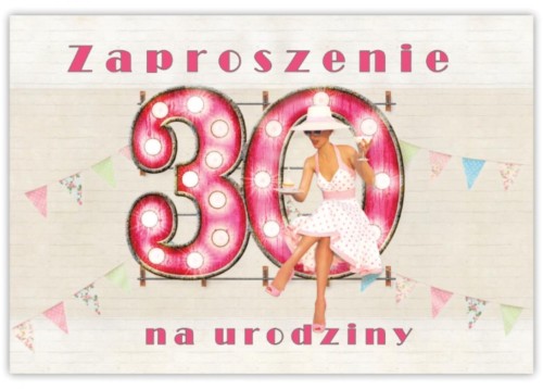 Zaproszenie Urodziny 30 (10szt)