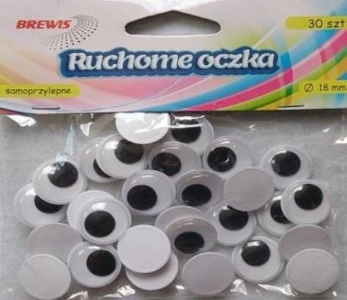Ruchome oczka 18mm 30szt, Brewis