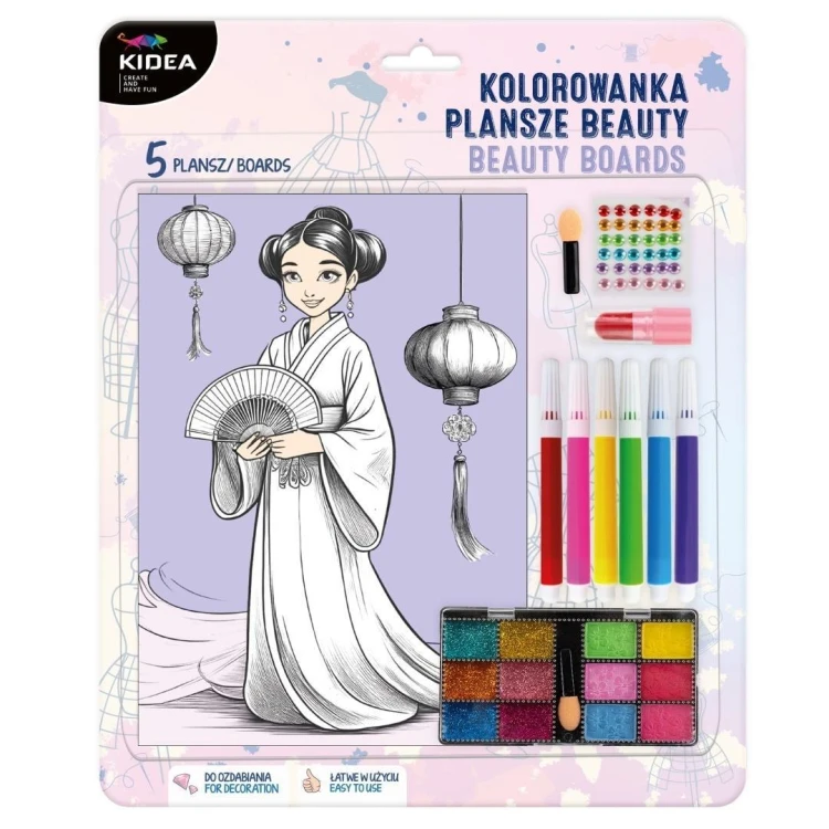 Kolorowanka plansze beauty Kidea KIDEA, DERFORM