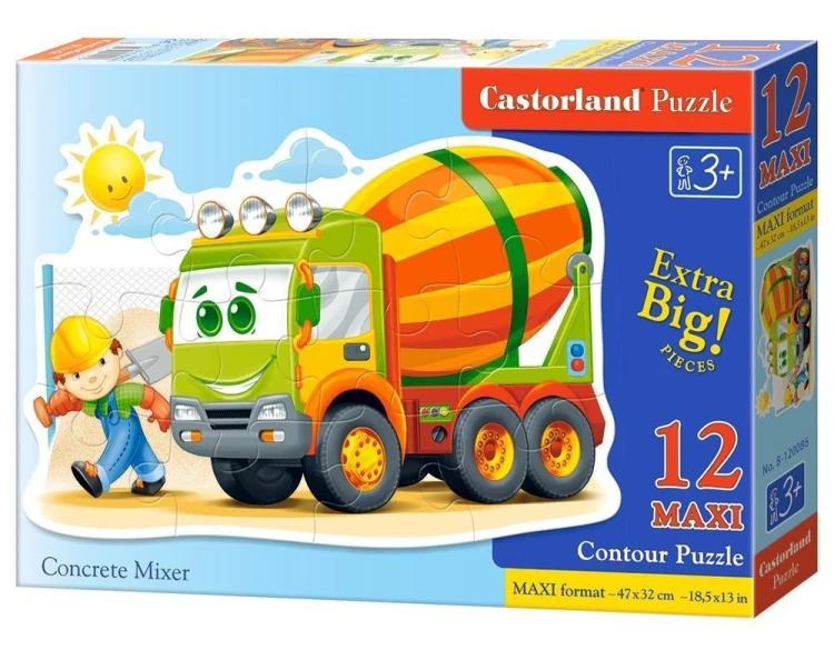 Puzzle 12 maxi Betoniarka CASTOR, Castorland