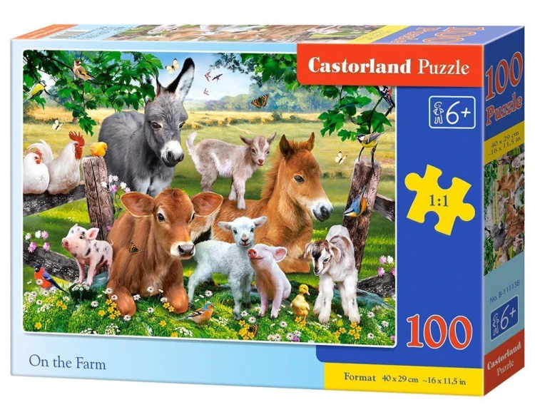 Puzzle 100 On the Farm CASTOR, Castorland