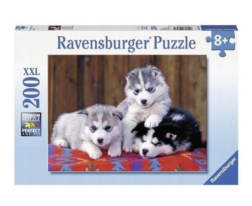 Puzzle 200 Szczenięta husky XXL, Ravensburger