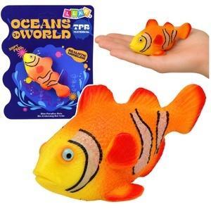 Ryba Błazenek gumowa rozciągliwa 10cm, Leantoys
