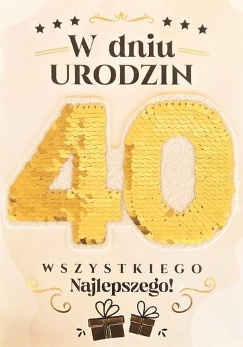 Karnet Urodziny 40 Cekiny