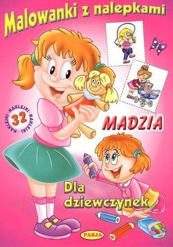 Malowanki z nalepkami - Madzia, Mariola Budek