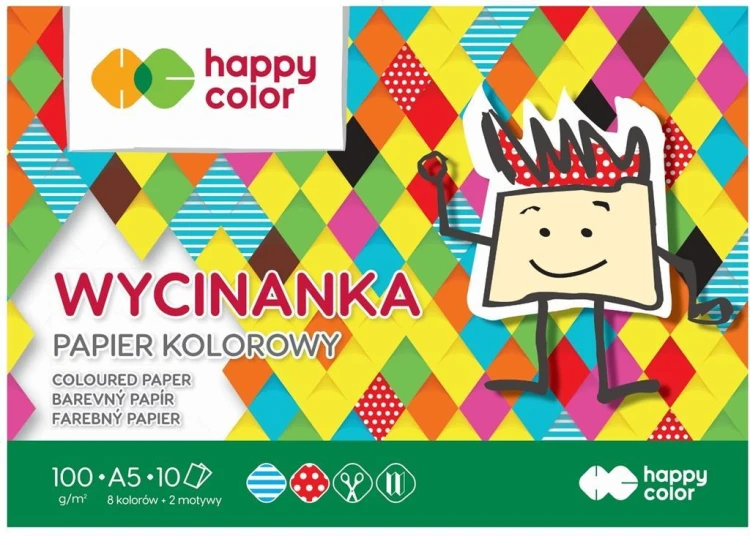 Blok Wycinanka A5/10K 100g HAPPY COLOR, GDD